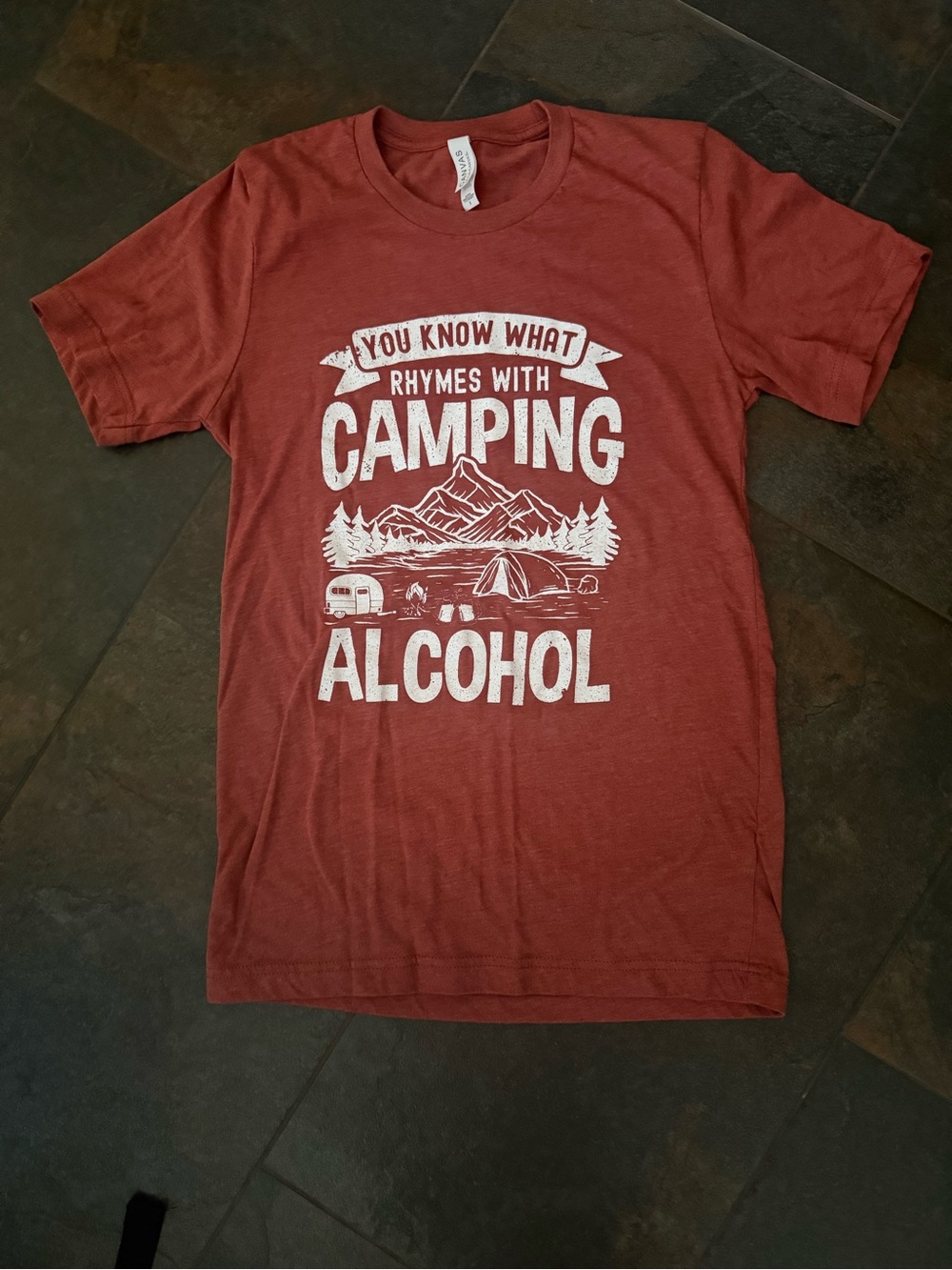 Bella Canvas Rust Red Crewneck Tee